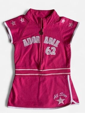 Y2K girls pink adorable all star sporty dress